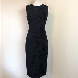 NWT RALPH LAUREN Velvet-Patterned Black Dress